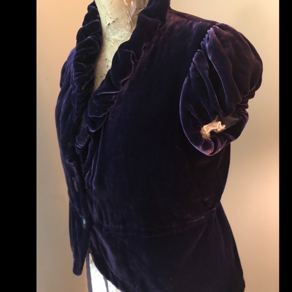 Armani Exchange NWT purple velvet top - Picture 9 of 14